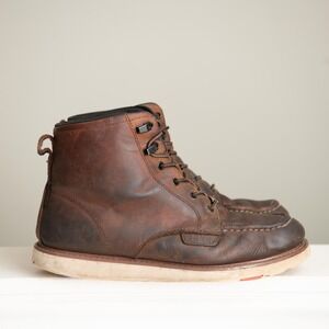 BRUNT Marin Boots Mens 12 Soft Toe Brown Leather Waterproof Work Boots